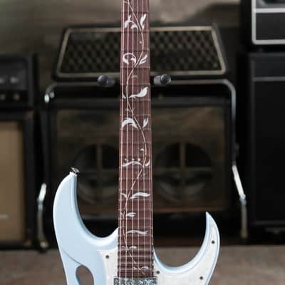 Ibanez PIA3761C Steve Vai Signature Electric Guitar - Blue Powder with Hardshell Case image 5