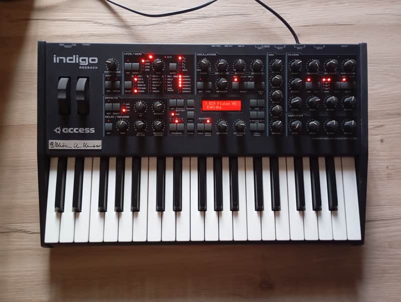 Access Virus Indigo 2 REDBACK LIMITED EDITION only 500 ever made! 37-Key Digital Synthesizer 2010s Black with signature image 1