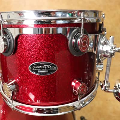 PDP 5pc CX Drum Set Shell Pack Red Sparkle 24 16 14 13 14 image 3