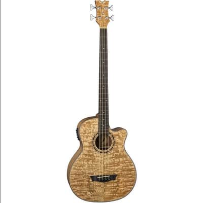 Dean Exotica Quilt Ash Acoustic Bass w/ Aphex Electronics EQABA-GN image 20