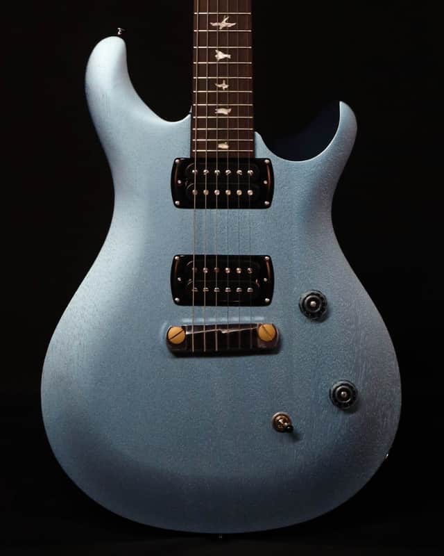 PRS SE CE24 Standard Stoptail Satin, Ice Blue Metallic image 1