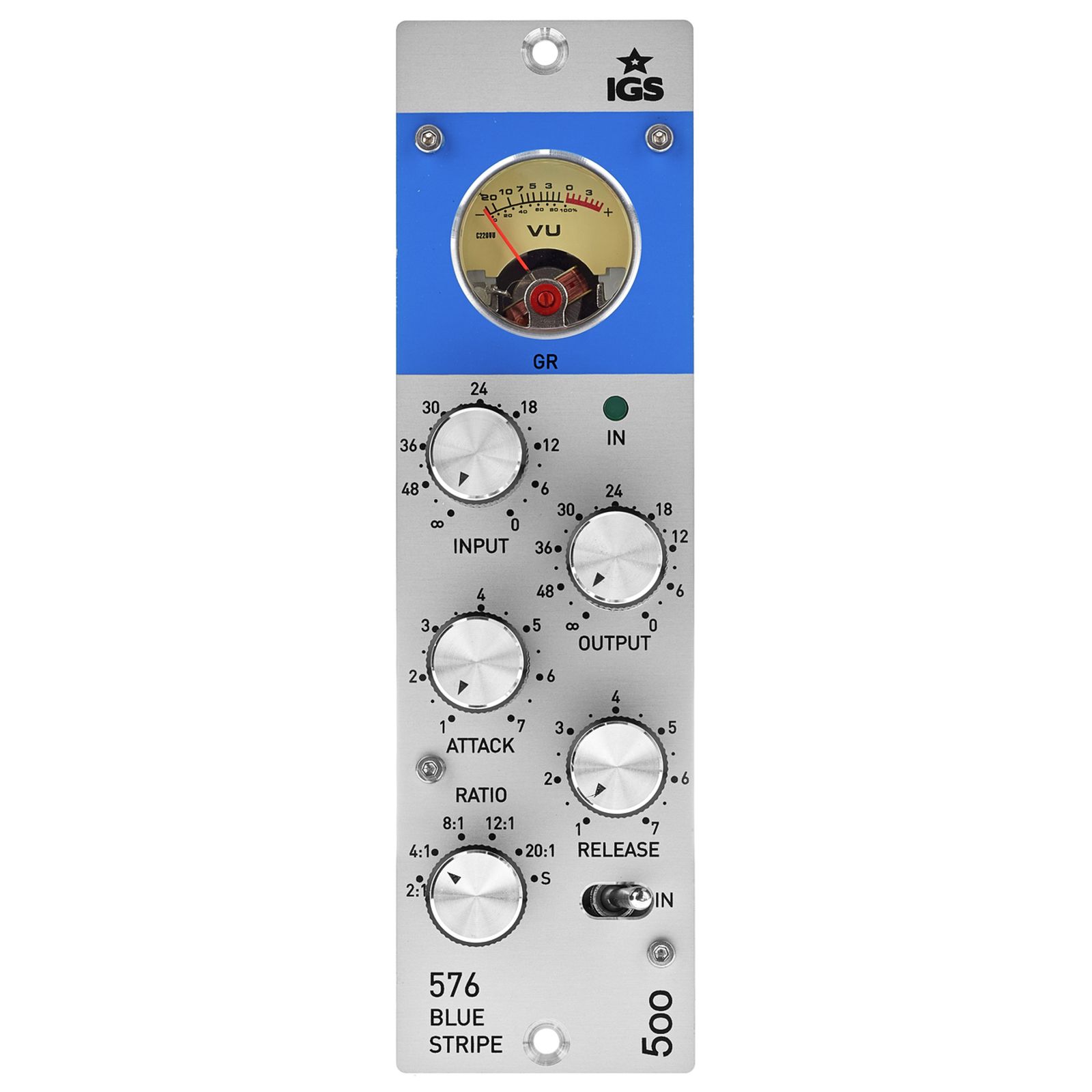 IGS Audio 576 Blue Stripe 500 Series FET Compressor Module | Reverb