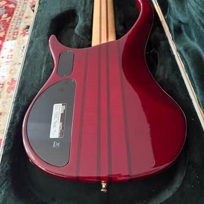 NEW Peavey Cirrus Five String Fretless Late 90's - Deep Ruby Red transparent Polyester/urethane image 4