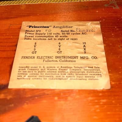 1956 Fender Princeton 5F2 4-Watt 1x8" Tweed Amplifier image 4