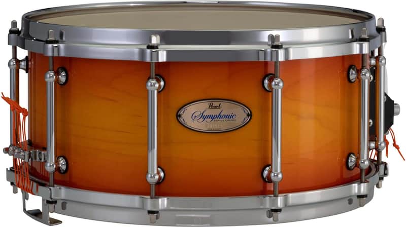 Pearl Symphonic Series Snare Drum - 6.5 inches x 14 Inches  Antique Sunburst image 1