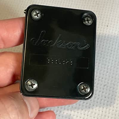 2000's Made in Japan Jackson DKMGT Dinky Guitar Factory Black Neckplate & Screws image 3