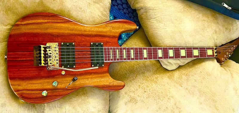Hot rod, custom stratocaster style guitar, figured padauk/roasted ash, SD SLUG pickups image 1
