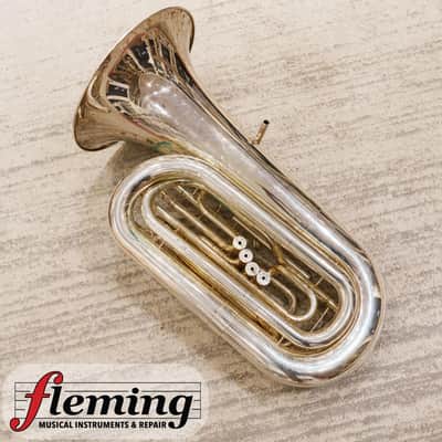 Miraphone CC1291 Professional 5-Valve 5/4 CC Tuba - Silver Plate image 9