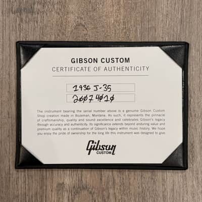 Gibson Custom 1936 J-35 - Vintage Sunburst image 9