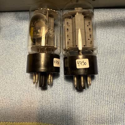GE 6L6GC 70s Pair Matched NOS image 1