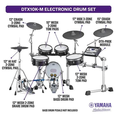 Yamaha DTX10K-M BF Electronic Drum Set Black Forest image 10