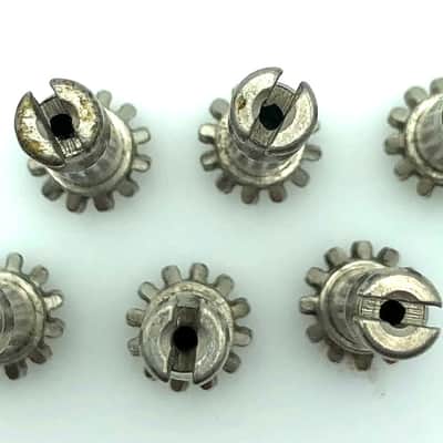 Vintage Fender Slotted Tuner Posts/Gears - Mid 70’s-Late 70’s - Nickel image 3