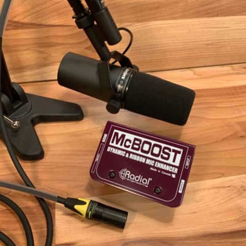 Shure SM7B w-Radial McBoost & Pro Grade 6' XLR Cable image 1