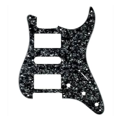 11-Hole HSH Strat Pickguard (Square Corner) - 4-Ply Blue Pearl image 14