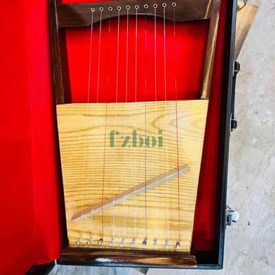 Handcrafted 10-String Kinnor Harp: Biblical Instrument, Natural Wood Finish image 3