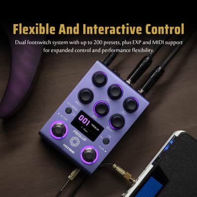HOTONE Professional Triple Polyphonic Pitch Shifter & Intelligent Harmonizer Pedal, 32-bit High-Fidelity DSP, Stereo I/O, MIDI/EXP Control, Flux Glide Technology 300 Presets,NP-200 image 3