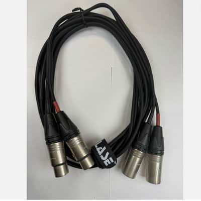 LASE 12 Ft Dual Microphone Cable w Genuine NEUTRIK NC3MXX 3Pin XLR M - NC3FXXX F image 2