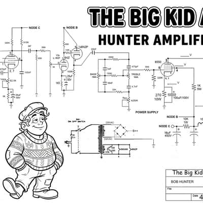 Hunter Amplifiers The Big Kid - 14-watts - Class A Handwired Tube Amp Head image 10