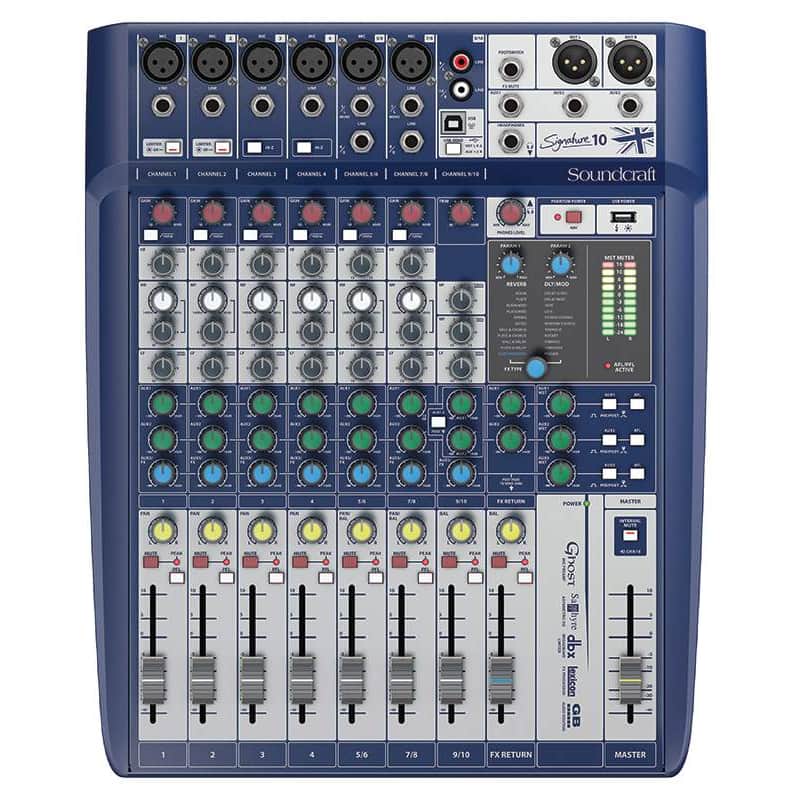 Soundcraft Signature 10 Analog Mixer with USB and FX image 1