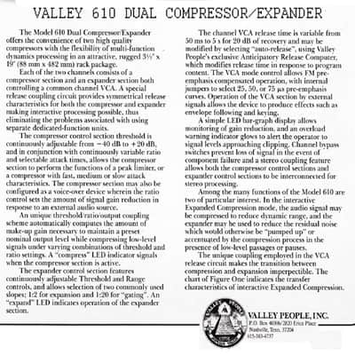 Valley People 610 dual compressor expander deluxe dynamite dyna mite image 4