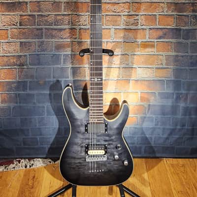 Schecter C-1 Platinum Rosewood Fretboard See-Thru Black Satin w/ Upgraded Bridge EMG & Changed Tuners image 1