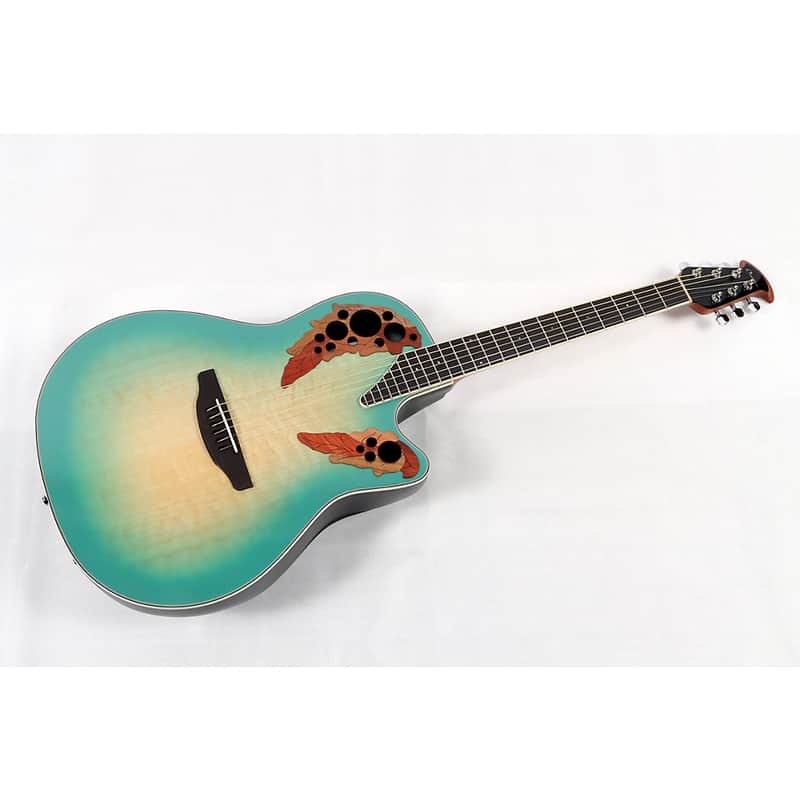 Ovation CE44X-9B-G Celebrity Series Elite Plus Mid-Depth Acoustic-Electric Guitar Regular Mintburst image 1