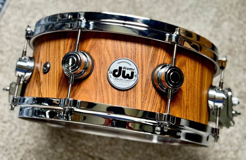 Like-New Fierce Drum Co., 13x5.5 Columbian Rosewood stave snare with all-DW hardware, Canopus and extra wires image 1