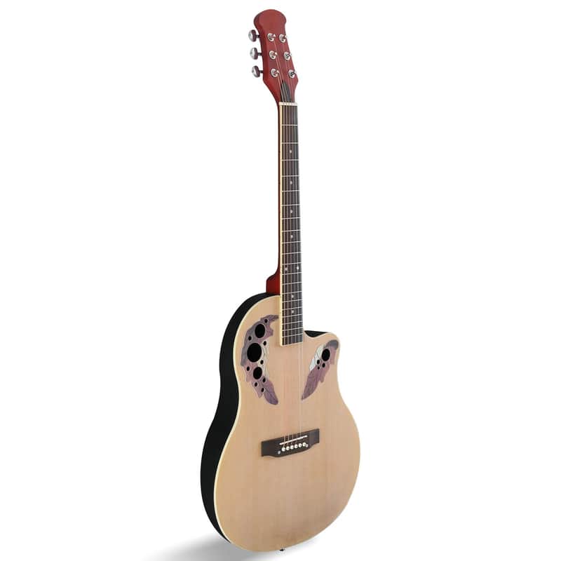 Glarry 41" Cutaway Round Spruce Acoustic Guitar for Beginner With Bag image 1