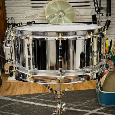 Pearl 5x14 Free Floating Steel Snare Drum – 1st Gen 1980s image 7