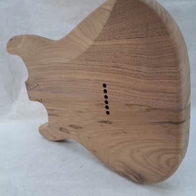 Unfinished Walnut SSS Hardtail guitar body - fits Fender Strat Stratocaster necks J2301 image 4