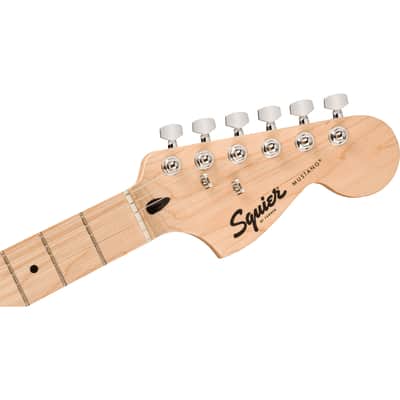 Squier 037-3702-555 Sonic Mustang, HH, Maple FB, WPG, Flash Pink image 5