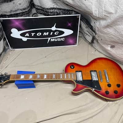 Hohner Lefty Left-Handed Professional L59 L-59 Singlecut Guitar MIK Korea 1980s Cherry Burst image 1