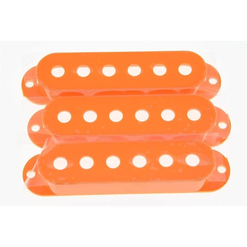 52Mm Orange St Strat Guitar Pickup Covers 3 Single Coil For Fd Stratocaster image 1