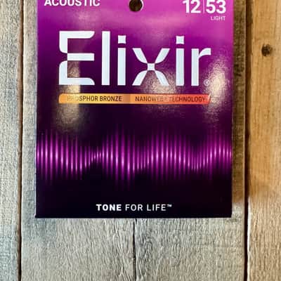 Elixir Nanoweb Acoustic Phospor Bronze 12-53 image 1