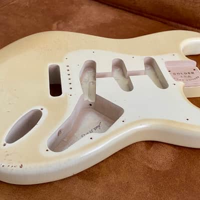 Golden Era Aged Guitars - Olympic White Strat Body image 5