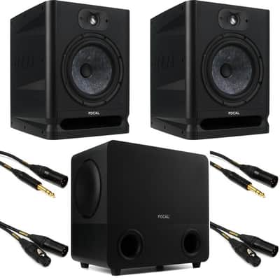 Focal Alpha 80 Evo 8-inch Powered Studio Monitor (Pair) with 8-inch Studio Subwoofer and Cables image 2