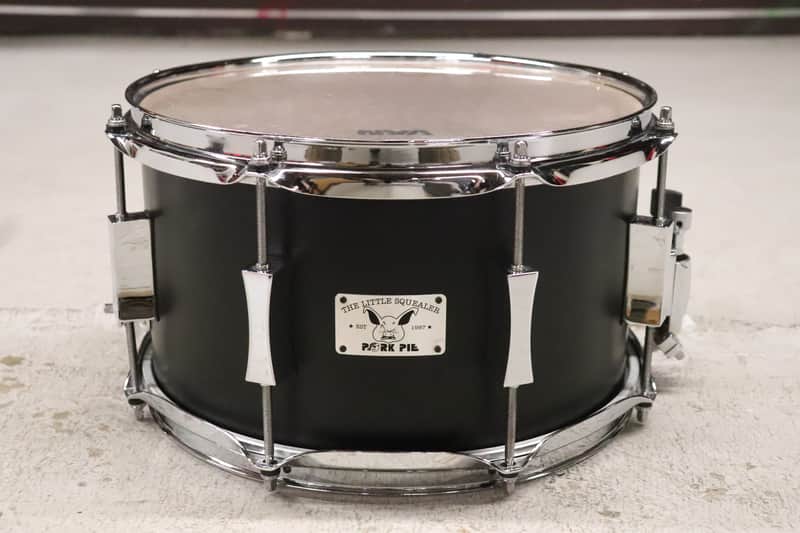 Pork Pie Little Squealer 7X12" Snare Drum Flat Black image 1