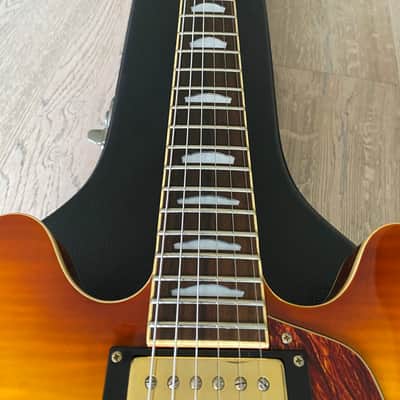 2002 Bacchus BSA-1200SB Sunburst ES-335 Vintage Custom Shop image 4