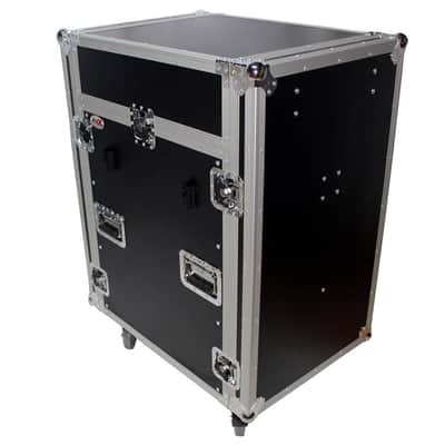 ProX T-16MRSS13ULT Flight Case with Laptop Shelf and Casters for 16U Rack x 13U Top Mixer DJ Combo image 6