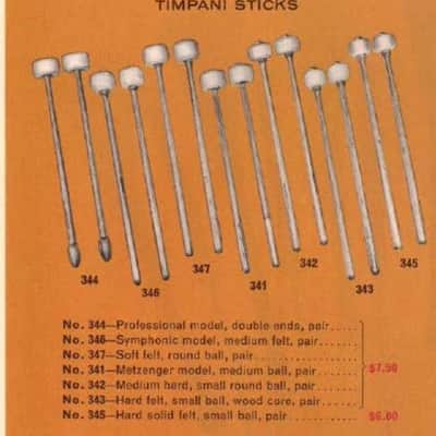 Vintage Ludwig 1960s No. 344 Double-Sided Marching Bass Drum Mallets-EXCELLENT image 18