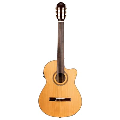 Ortega RCE159MN Performer Series Solid Cedar Top Mahogany Neck Cutaway Nylon 6-String Classical Acoustic-Electric Guitar w/Gig Bag image 4