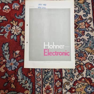 Hohner IAV 160 IAV 240 Schematics/Service Manual/Service Notes image 1