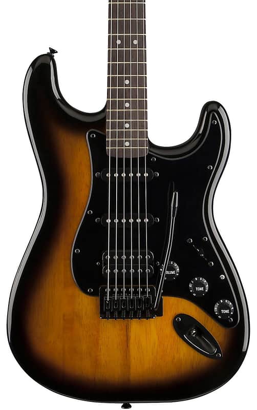 Squier FSR Bullet Stratocaster HSS Electric Guitar in 2 Tone | Reverb