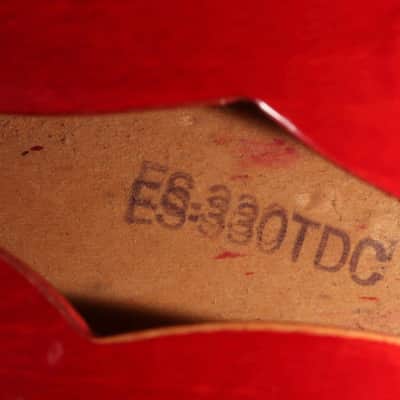 1961 Gibson ES-330 TDC W. Factory Sideways Vibrola - Cherry image 15