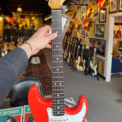Fender Stratocaster AVRI '62, 1982 Fullerton, Fiesta Red, V-Neck, All Original image 22
