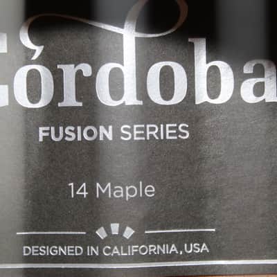 Brand New Cordoba Fusion 14 Maple Nylon String Acoustic/Electric Classical Guitar image 7