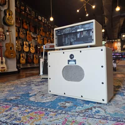 Used PRS DGT 15 Head + Cabinet Stack - 15-watts - 1x12 - White - w/Footswitch image 7