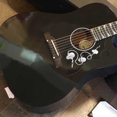 2022 Gibson Dave Mustaine Signature Songwriter Acoustic Guitar Black Ebony + COA OHSC image 2