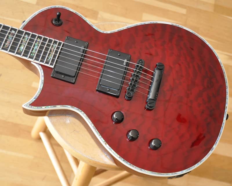 ESP LTD EC-1000 QM LH STBC See Thru Black Cherry Left Handed / Deluxe Series / Eclipse LP Type / EC1000 LH / IW22030344 image 1