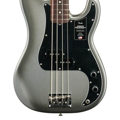 Fender American Pro II Precision Bass Rosewood Neck Mercury with Case image 3